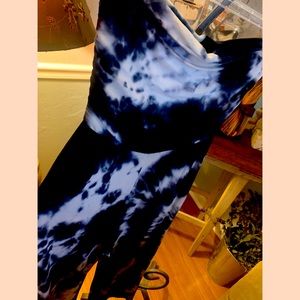 Antistar Strapless Tie Dye Blue & White Romper